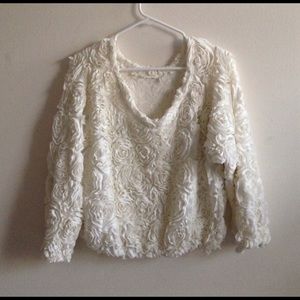 Vintage American Apparel 3D floral top.